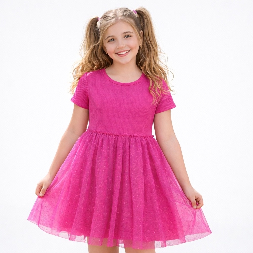 Wonder Nation Mystic‎ Pink Tulle Dress Large (10-12) New NWT